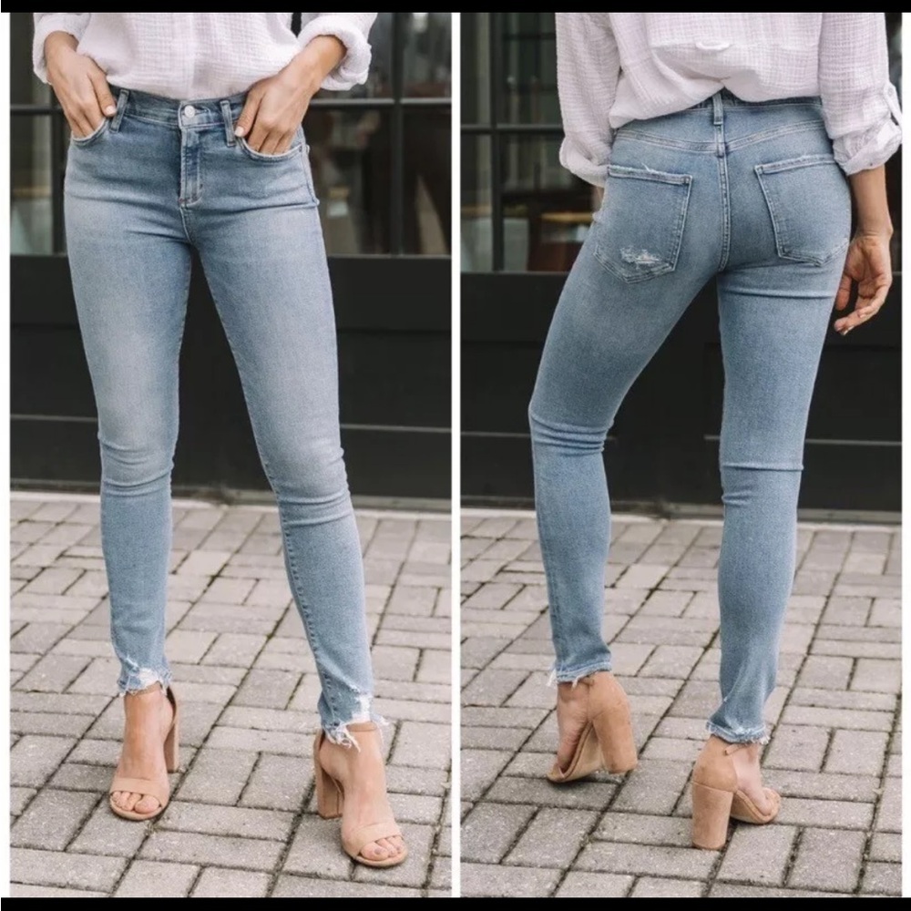 AGOLDE Sophie High Rise Skinny Jeans Size 28 light wash EUC